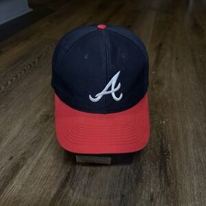 Vintage Atlanta Braves Snapback Hat Navy Red 90s Twins‎ Enterprise Coca Cola